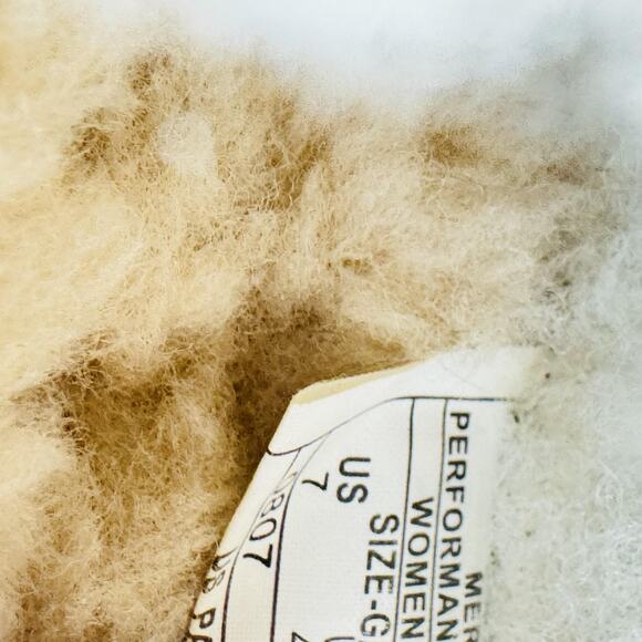 Merrell Shoes Women 7 Brown Suede Primo Chill Mules Slide Shearling Slip On Clog - Picture 9 of 10